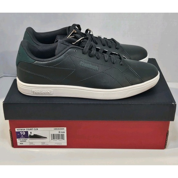 Reebok Court CLN Men's Tennis Shoes/Green-White / Size 10/New With Imperfect Box - Picture 6 of 13